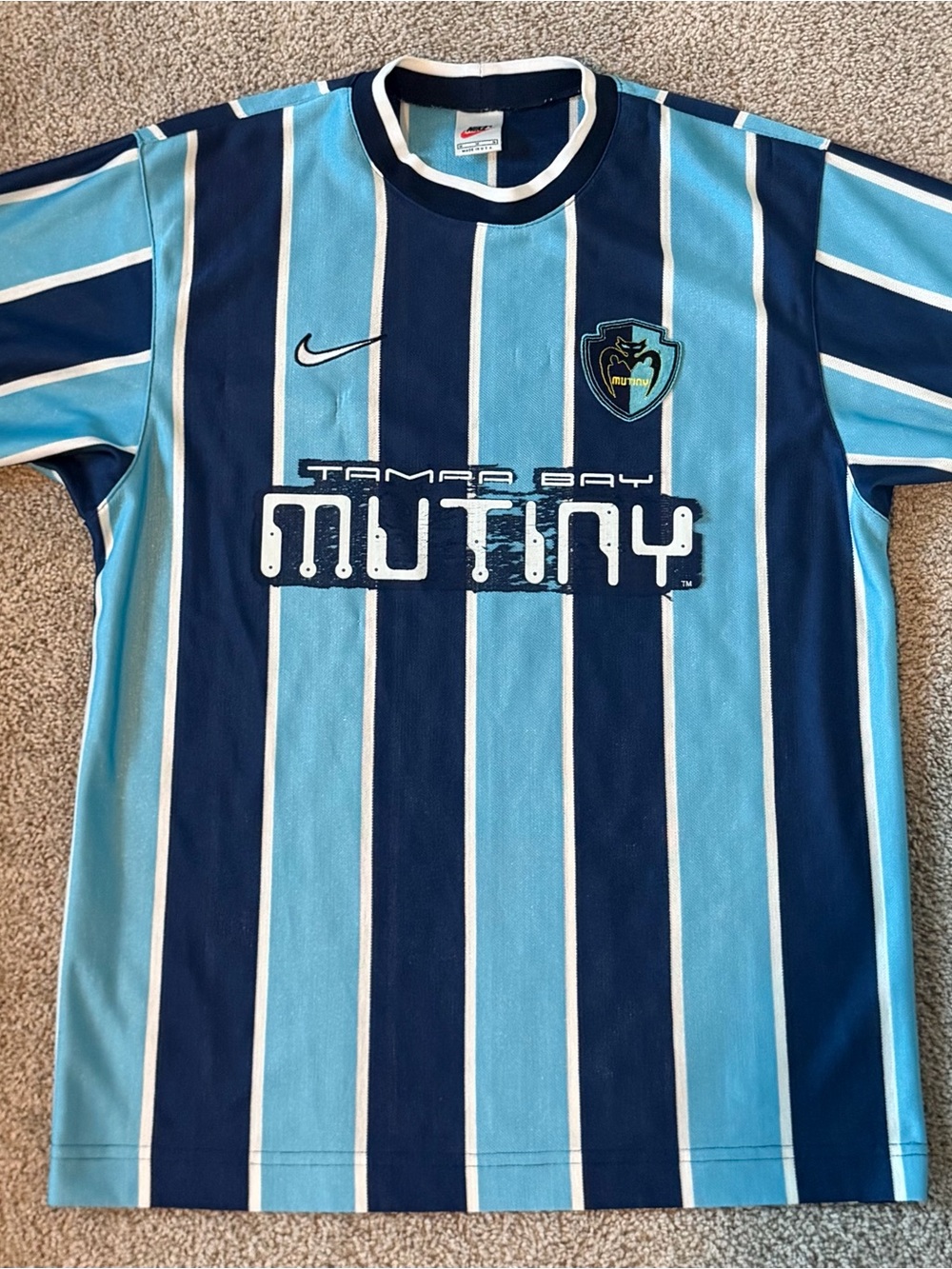 Vintage 1997 MLS Tampa Bay Mutiny Home Nike Jersey